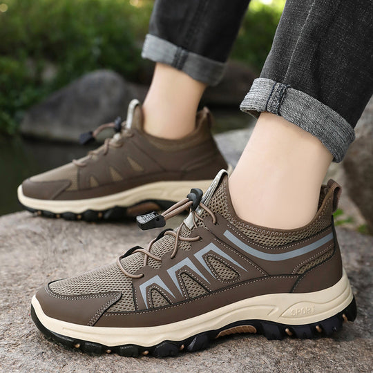 Herren nan atmungsaktiver Trekking-Sneaker mit Schnellzug-Schnürung, sockenähnlichem Meshschaft und griffiger Profilsohle Shop Nory