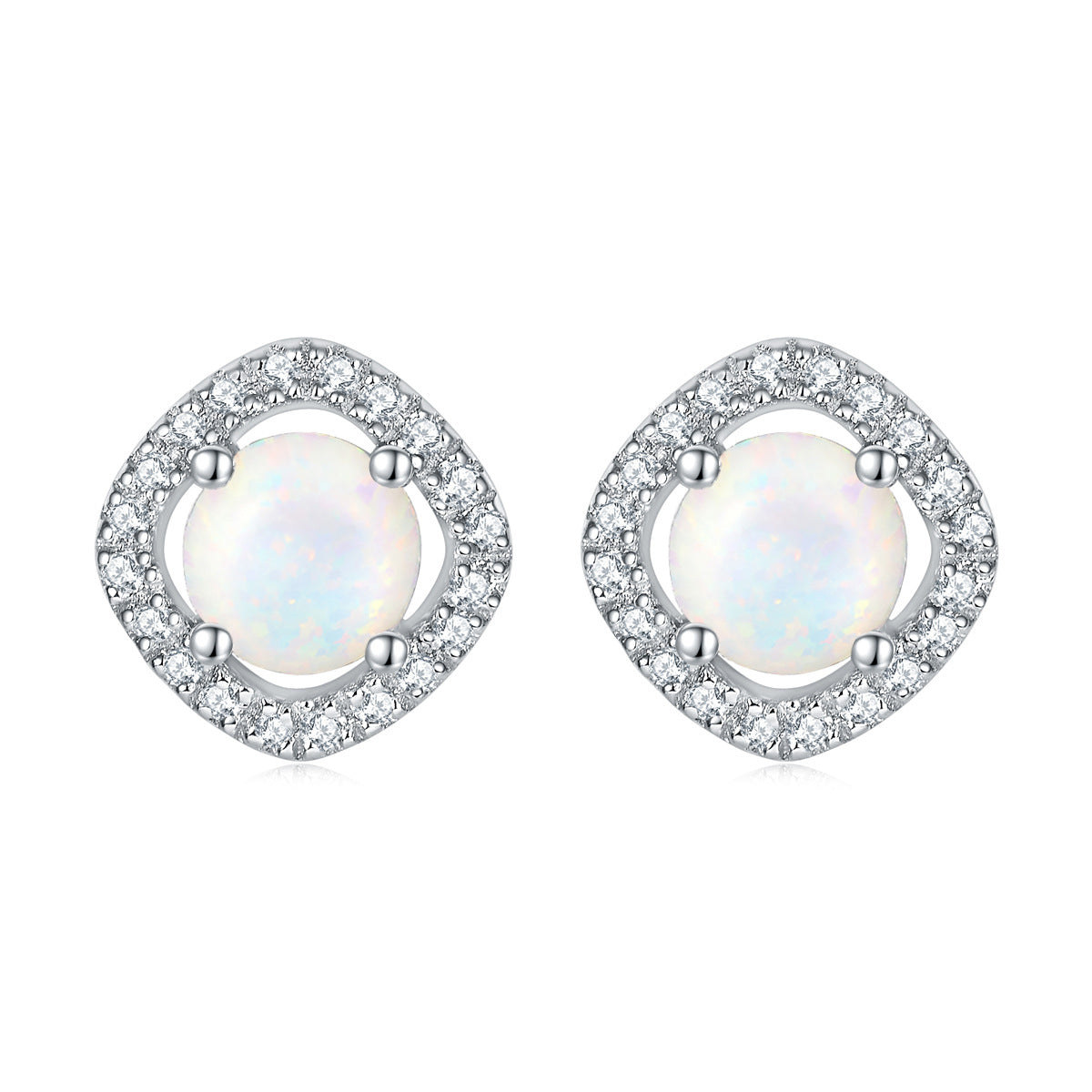 Damen Opal-Verlobungsring mit Zirkonia-Besatz Shop Nory