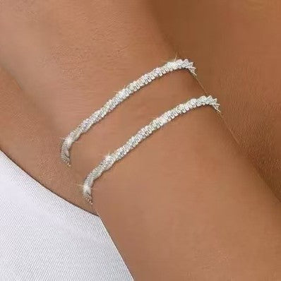 Damen Fußkettchen mit eleganten Zirkonia-Details Shop Nory