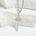 Damen Kreuz-Anhänger mit Herzen und funkelndem Zirkonia Shop Nory