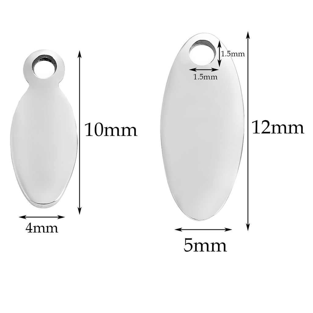 Damen personalisierbarer Schmuckanhänger in ovaler Form aus hochwertigem Metall Shop Nory