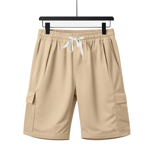 Herren nan elastische Cargo-Bermuda mit Kordelzug und Mehrfachtaschen