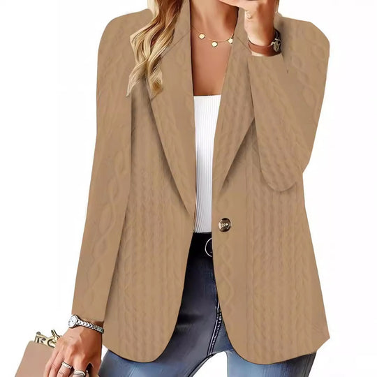 Damen Oversize-Blazer mit Schalkragen, Ein-Knopf-Verschluss und strukturierter Optik Shop Nory