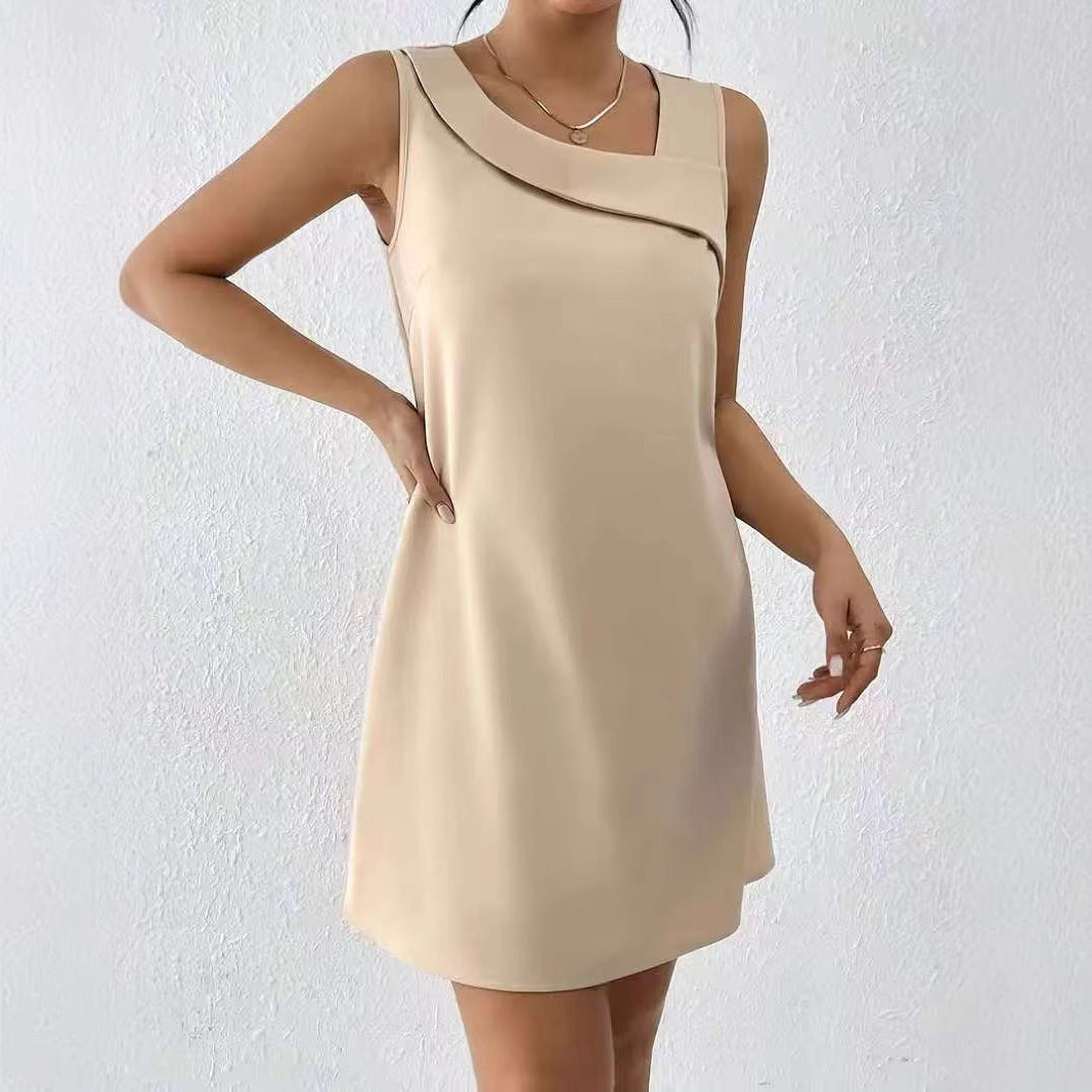 Damen Elegantes Etuikleid mit asymmetrischem Schnitt Shopnory