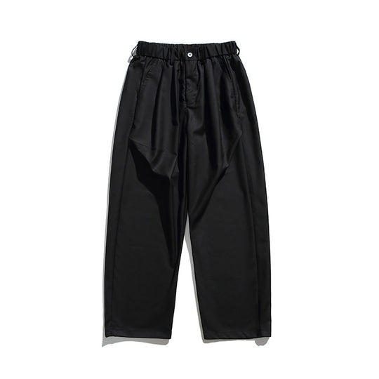 Herren Weite Bundfalten-Hose mit elastischem Tunnelzugbund und Cropped-Schnitt Shop Nory