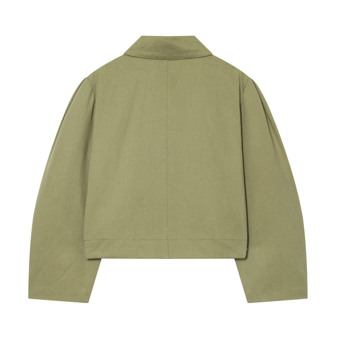Damen Gekürzte Boxy-Utility-Jacke mit Kellerfalten und Pattentaschen Shop Nory