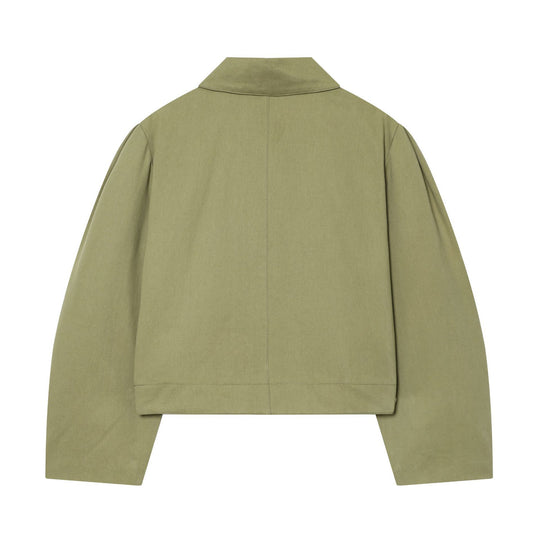 Damen Gekürzte Boxy-Utility-Jacke mit Kellerfalten und Pattentaschen Shop Nory