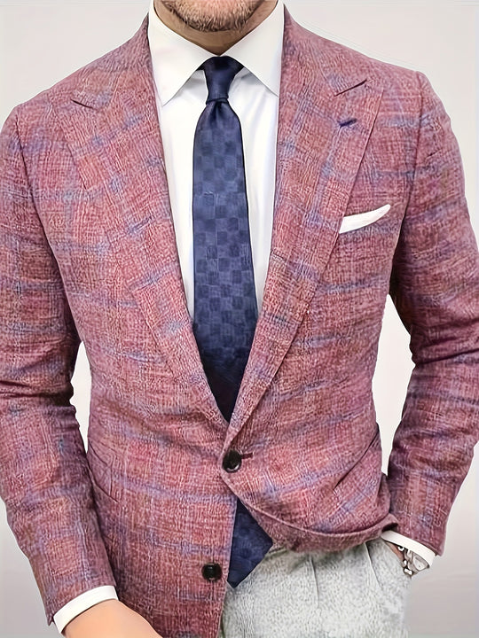 Herren nan tailliertes Sakko mit Glencheck-Muster und Ein-Knopf-Silhouette Shop Nory