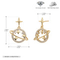 Damen Ohrhänger mit galaktischem Design und funkelnden Zirkonia Shop Nory