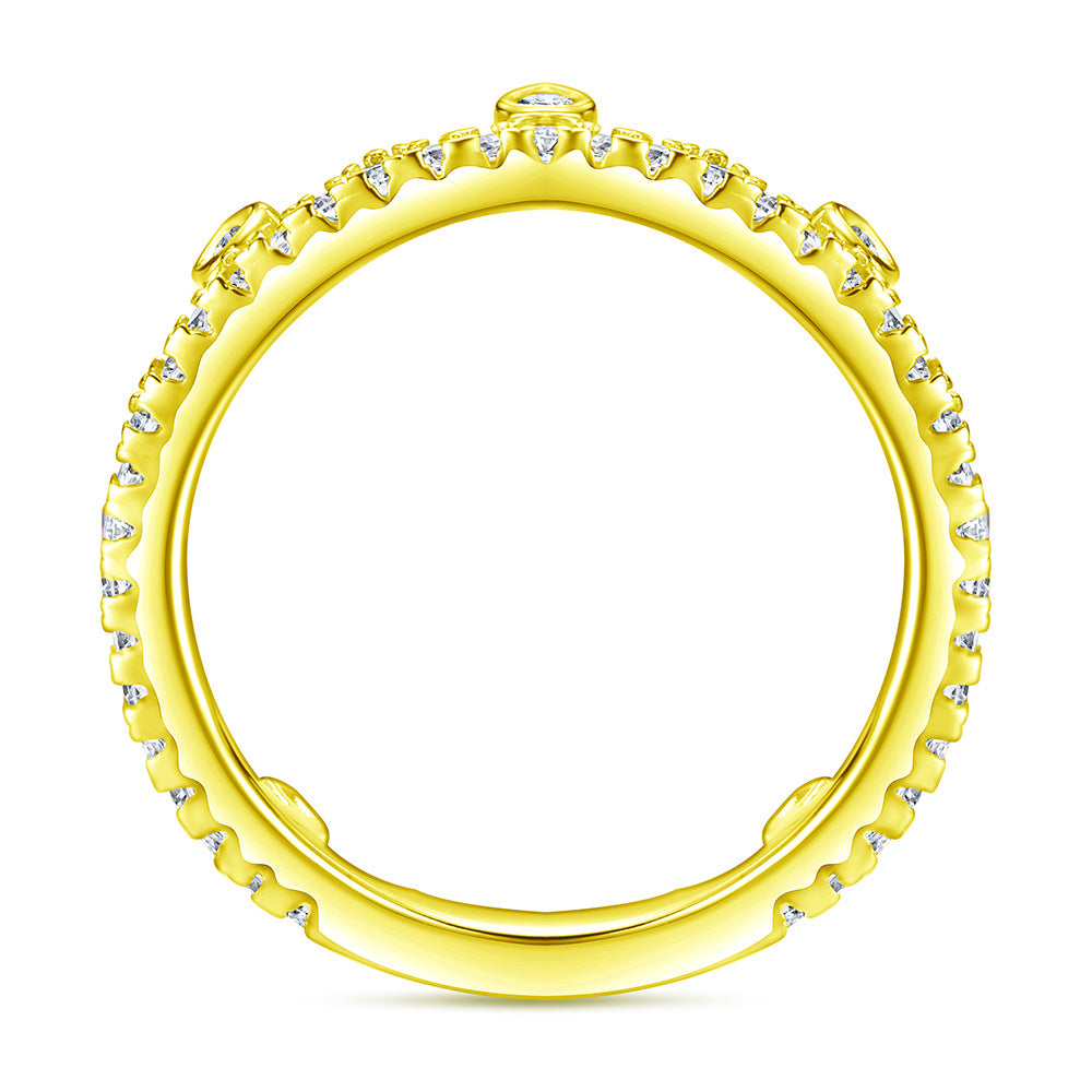 Damen Kranzring mit funkelnden Zirkonia und elegantem Design Shop Nory