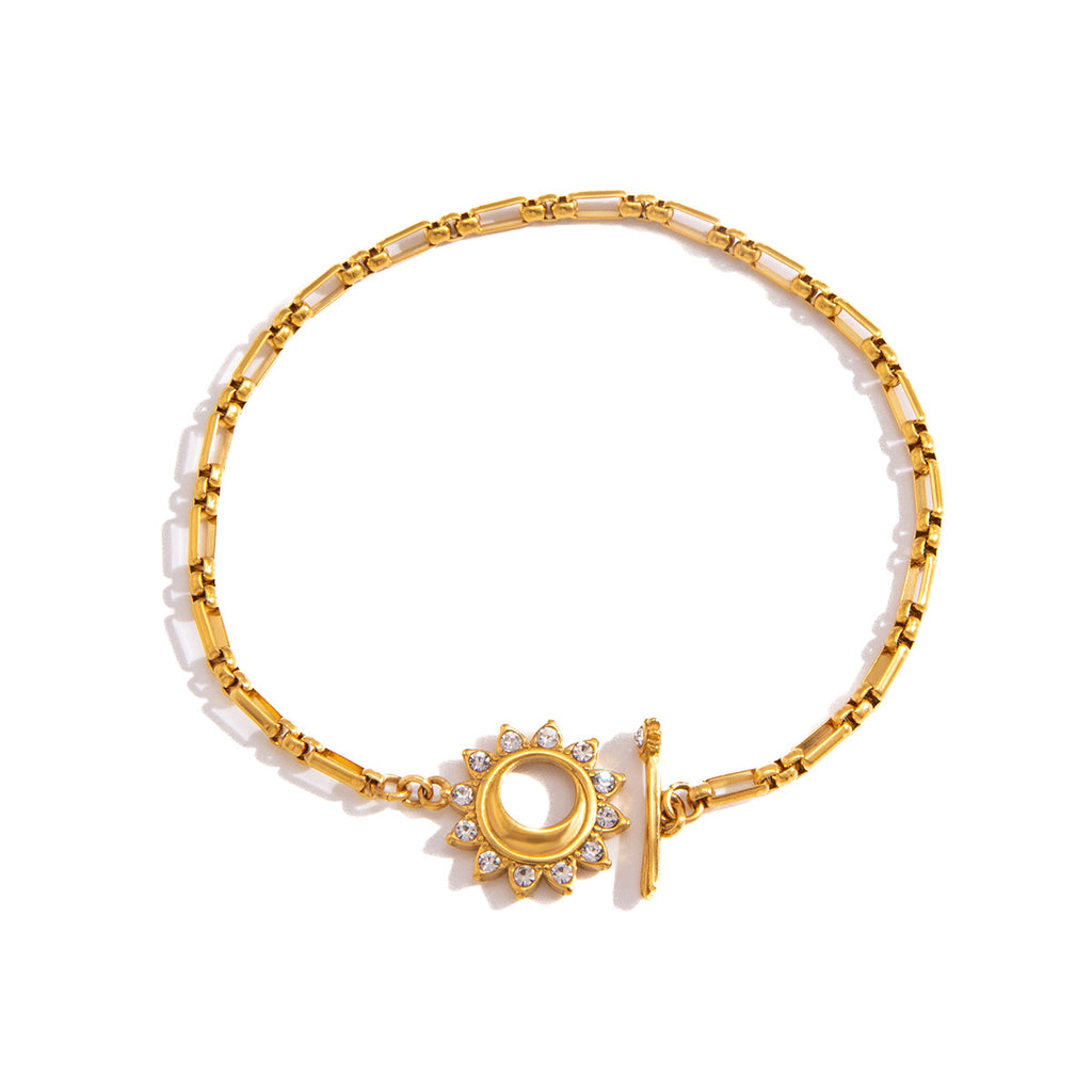 Damen Halskette mit hochwertigem Edelstahl, hypoallergener Verarbeitung und elegantem Sonnenanhänger Shop Nory