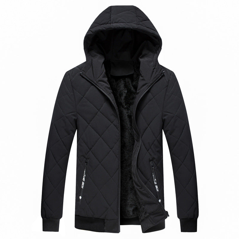 Herren gesteppte Kapuzenjacke mit leichter Thermo‑Isolierung und Rippbündchen Shop Nory