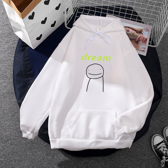 Unisex nan Oversize-Kapuzenpullover mit minimalistischem Smiley-Print, weichem Fleece-Innenfutter und praktischer Kängurutasche Shop Nory
