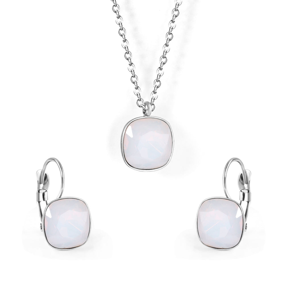 Damen Schmuckset mit exquisiten rosa Kristallen Shop Nory