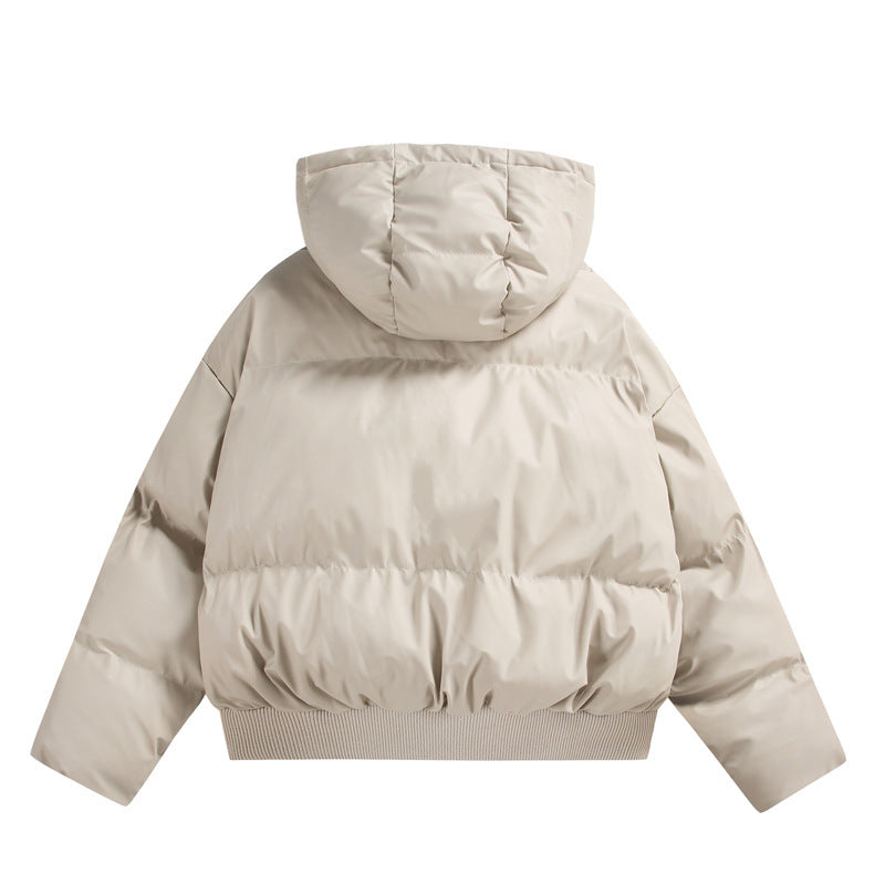 Damen Gekürzte Isolierende Pufferjacke im Boxy‑Cut mit Volumen‑Kapuze, Stehkragen und Rippbund Shop Nory