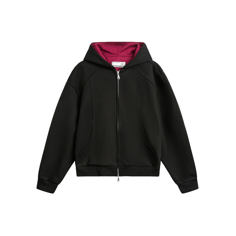 Unisex Oversize Kapuzen-Sweatjacke aus French-Terry mit Raglanärmeln und Zweiwegreißverschluss Shop Nory
