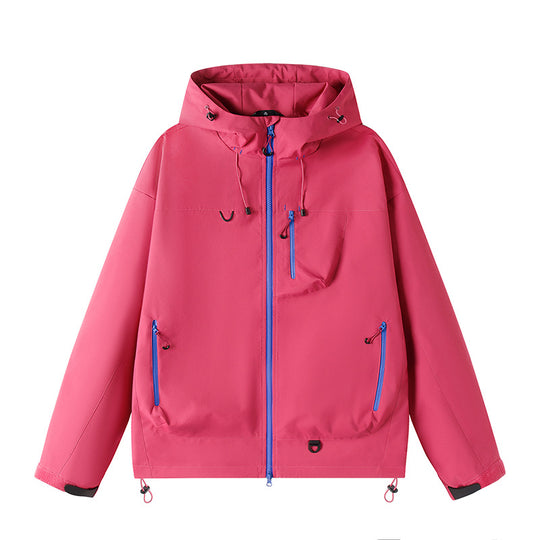 Herren Leichte Tech-Softshelljacke mit Kapuze, verstellbarem Saum und Kontrast-Reißverschlüssen Shop Nory