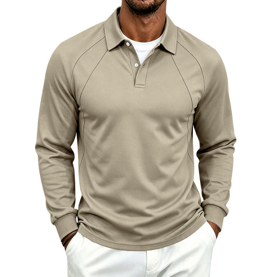 Herren Langarm-Poloshirt mit Raglannähten, Performance-Finish und sportlichem Kragen Shop Nory