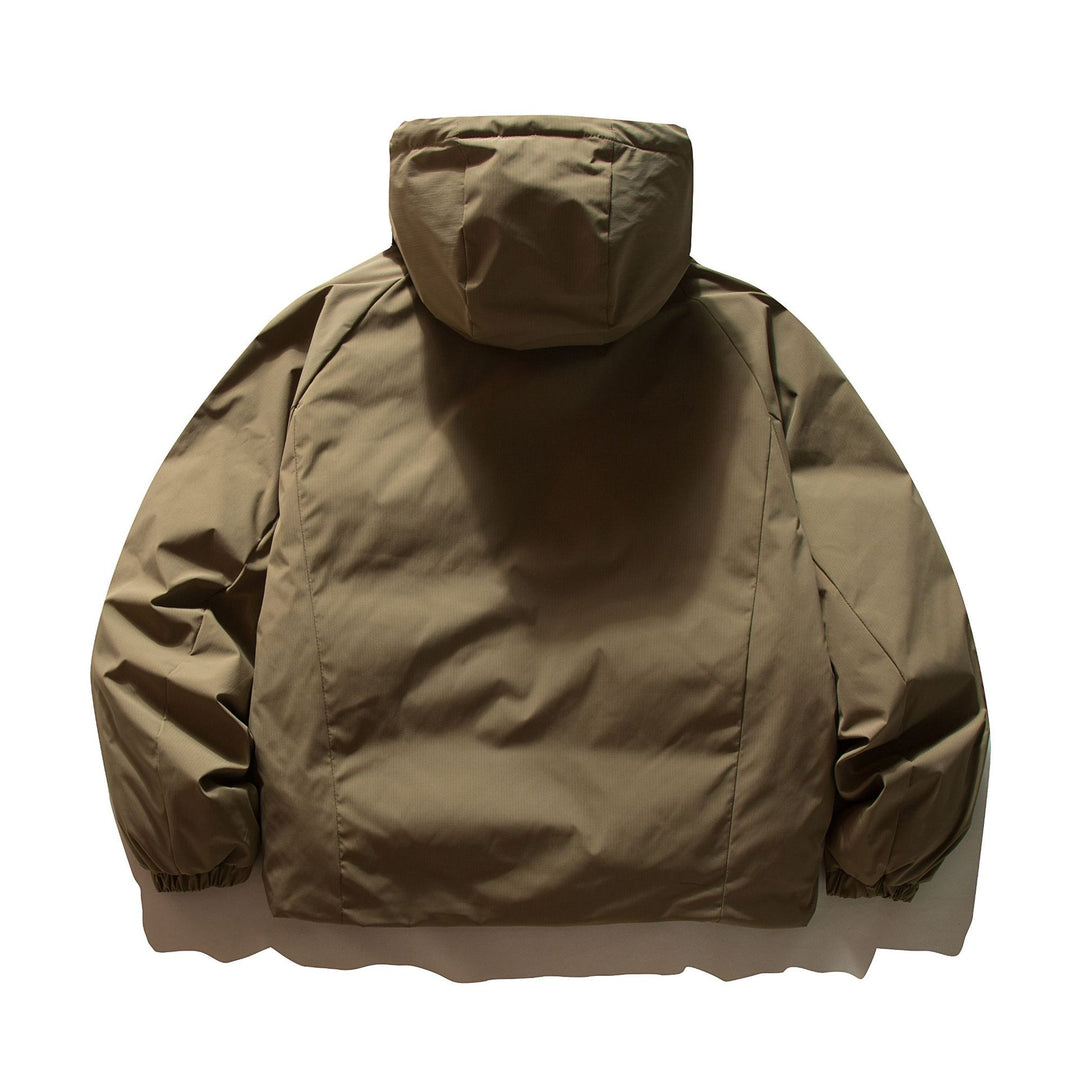 Unisex Boxy wattierte Kapuzenjacke mit Thermoisolierung und elastischen Bündchen Shop Nory