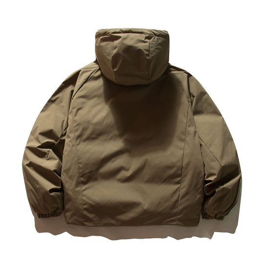 Unisex Boxy wattierte Kapuzenjacke mit Thermoisolierung und elastischen Bündchen Shop Nory