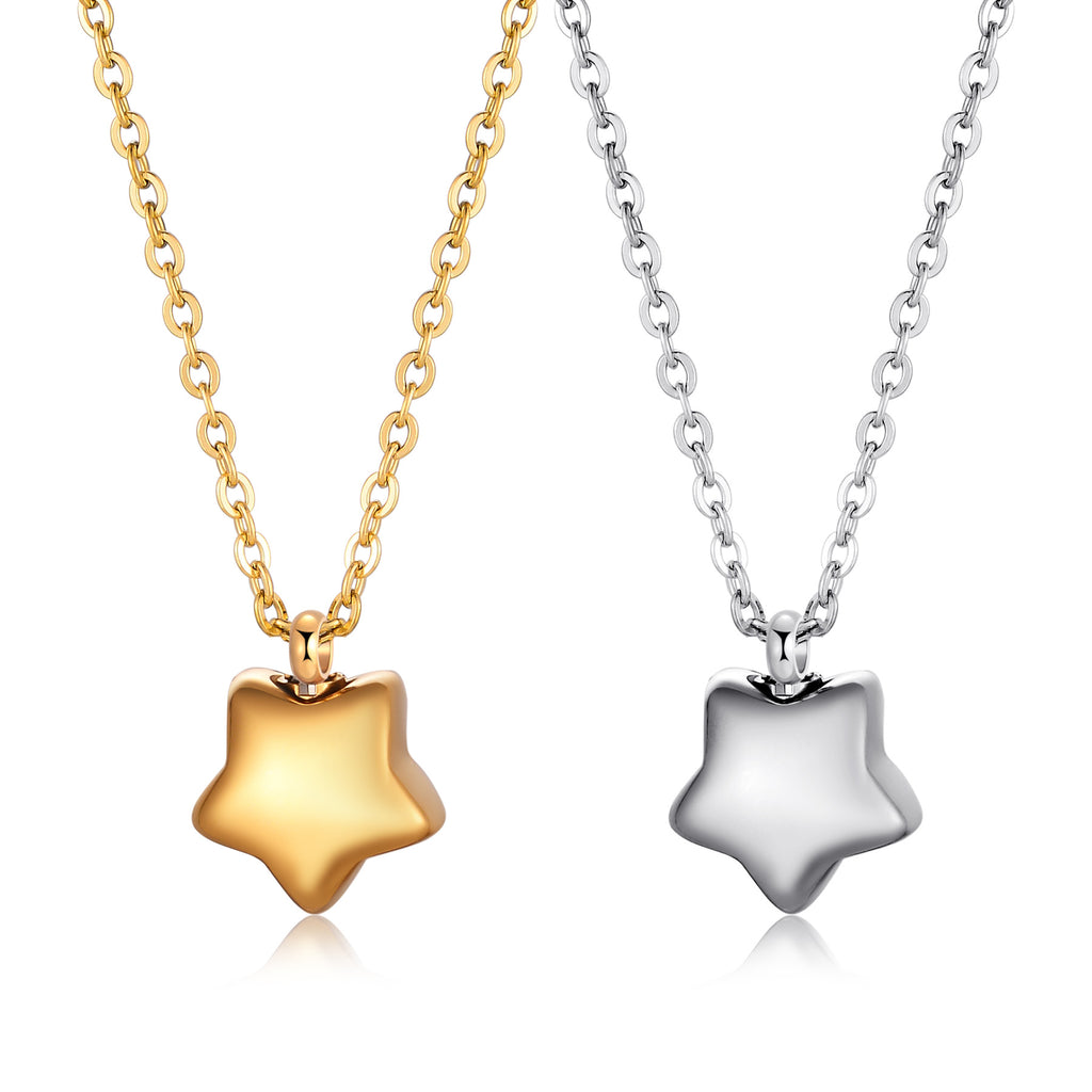 Damen Halskette mit stilvollem Sternanhänger aus hochwertigem Metall Shop Nory