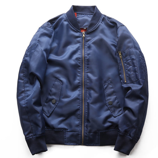 Herren leichter Nylon-Bomber mit kontrastfutter, Ärmeltasche und gerippten Bündchen Shop Nory