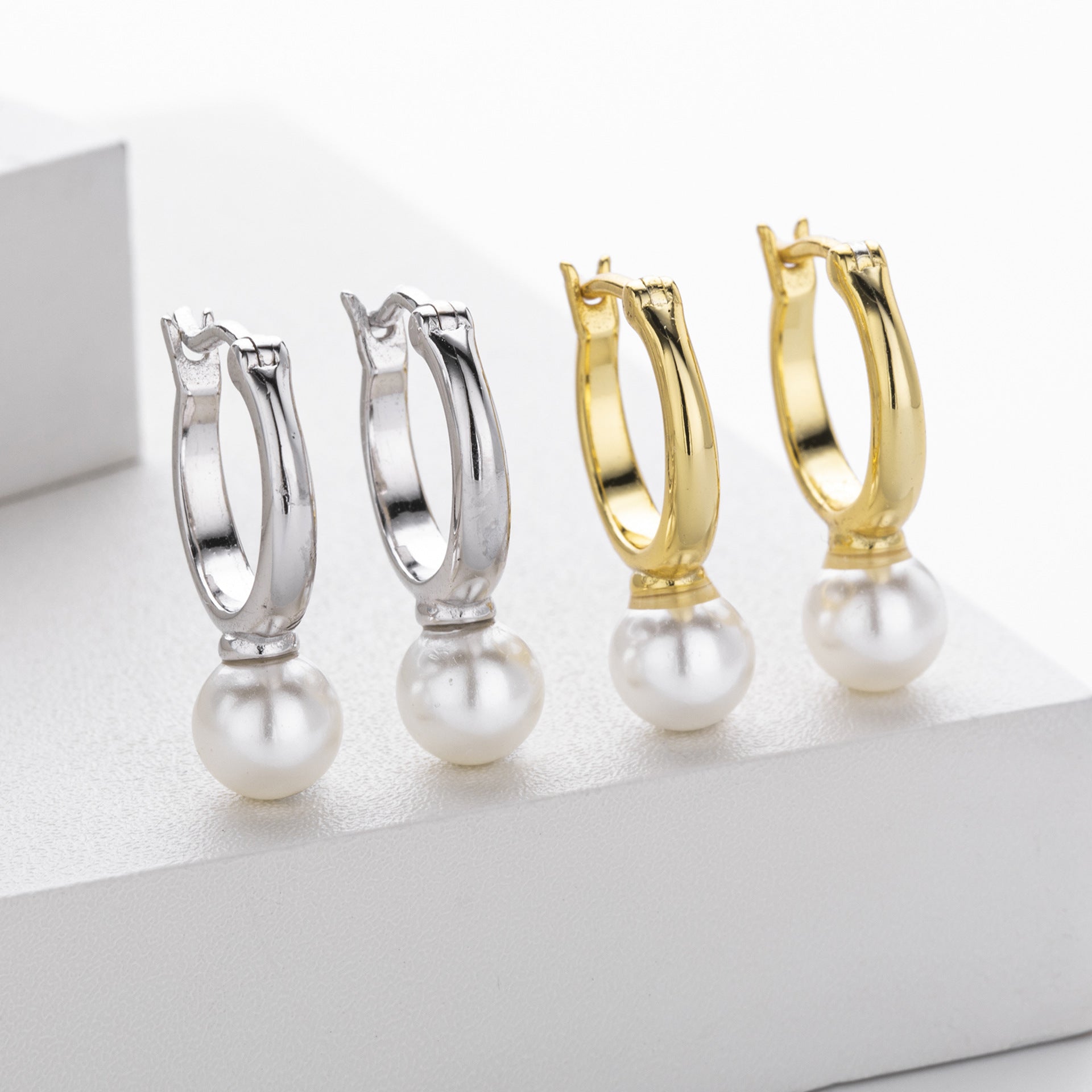 Damen Ohrhänger mit elegantem Perlenanhänger Shop Nory