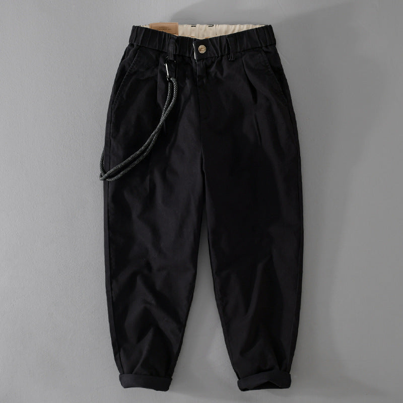 Herren Kordelbund-Tapered-Hose aus Baumwollmix mit elastischem Bund und konischem Bein Shop Nory