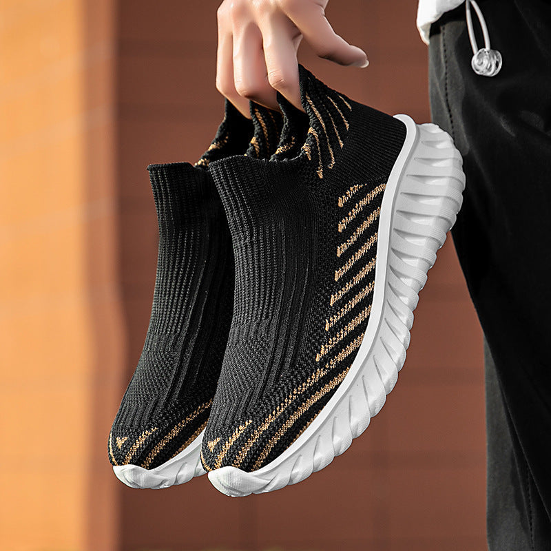 Damen Strick-Sneaker mit atmungsaktivem Obermaterial und rutschfester Sohle Shopnory