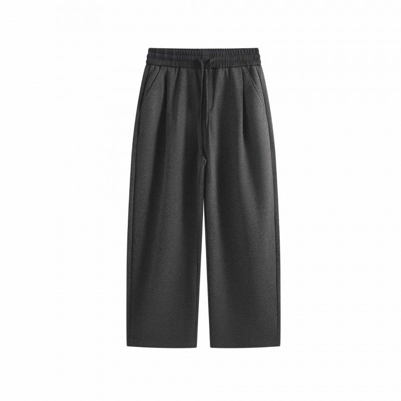 Herren Weite Cropped-Hose mit elastischem Bund, Bundfalten und Seitentaschen Shop Nory