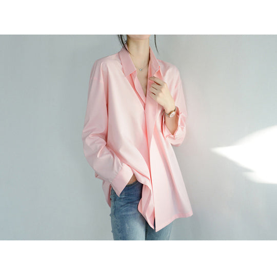 Damen Legere Oversized-Bluse mit modernem Schnitt Shop Nory