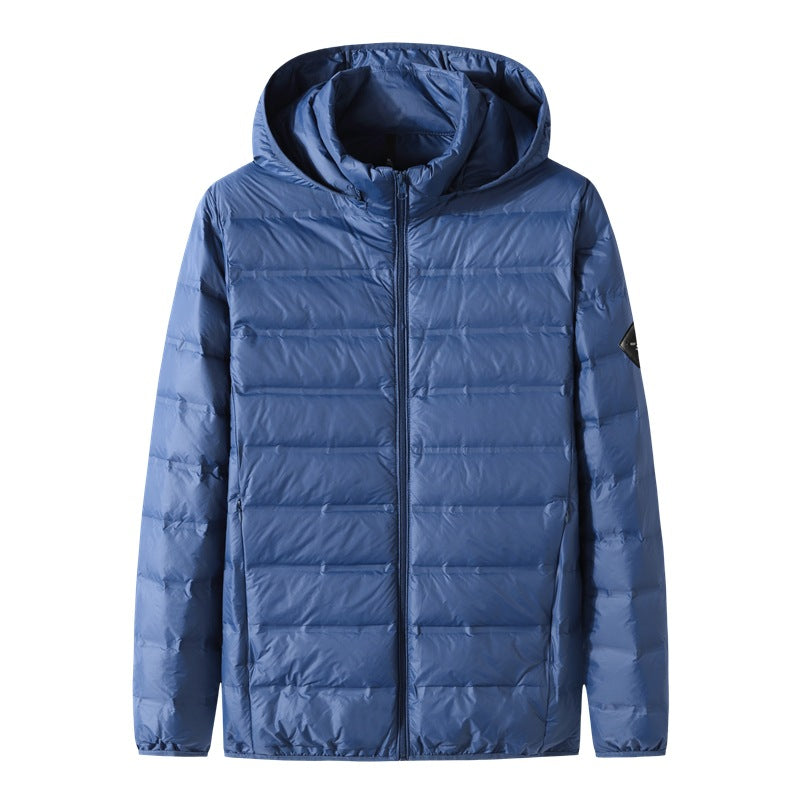 Herren Ultraleichte Steppjacke mit Kapuze, Kompaktpackbare Thermo-Isolierung und windabweisender Außenhülle Shop Nory