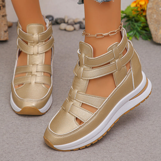 Damen Sportliche Plateau-Sandale mit geflochtenem Riemen und dämpfender Profilsohle Shop Nory