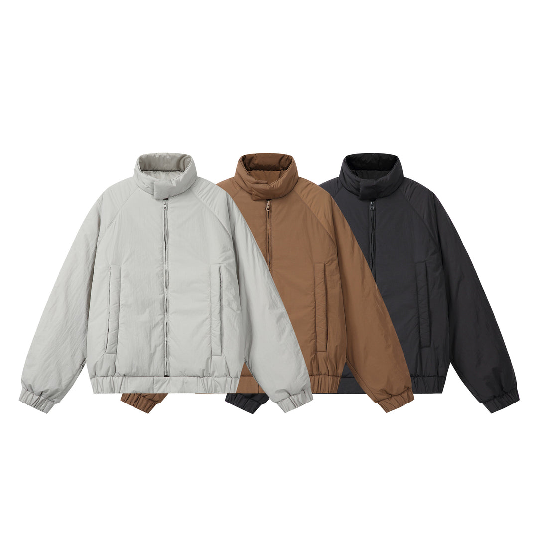 Unisex Boxy-wattierte Kurzjacke mit voluminösem Funnelkragen Shop Nory