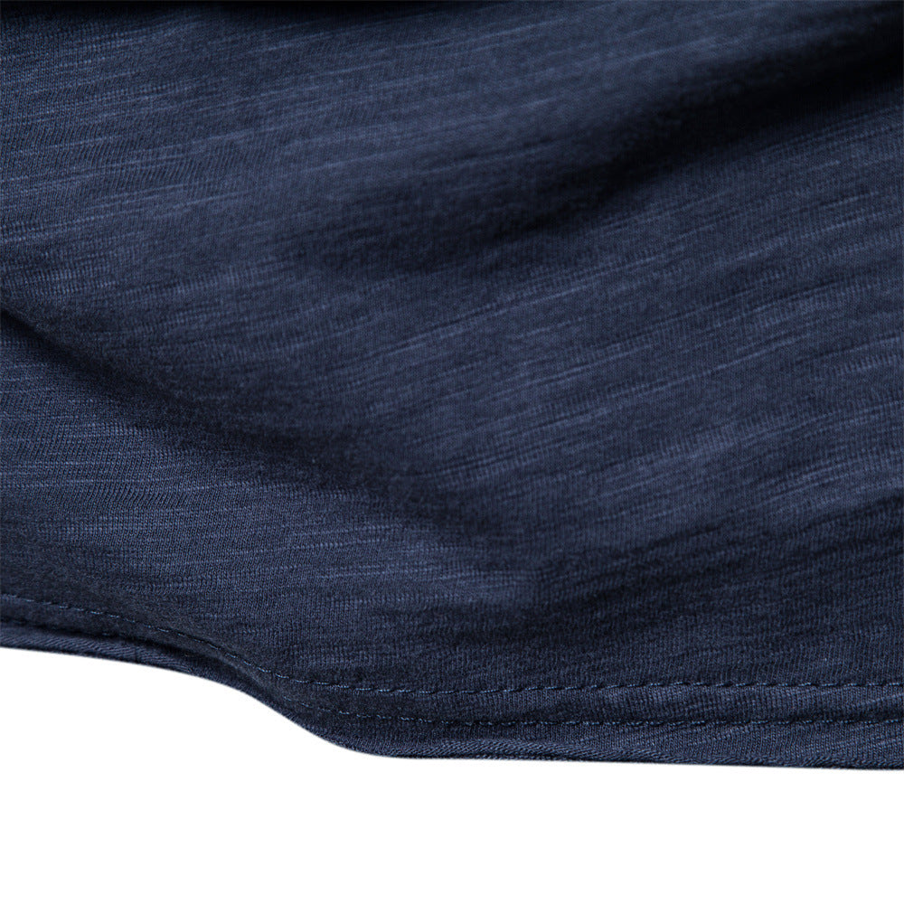 Herren nan leichtes Baumwollshirt mit Rundhalsausschnitt und schlanker Passform