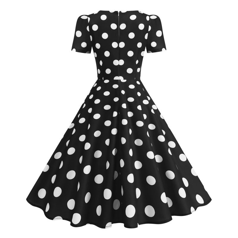 Damen Freizeitkleid mit floralem Design und schwingendem Rock