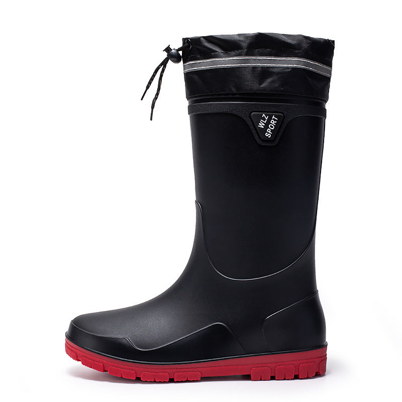 Herren Outdoor-Gummistiefel mit Thermokragen, Zugkordelverschluss und rutschfester Profilsohle Shop Nory