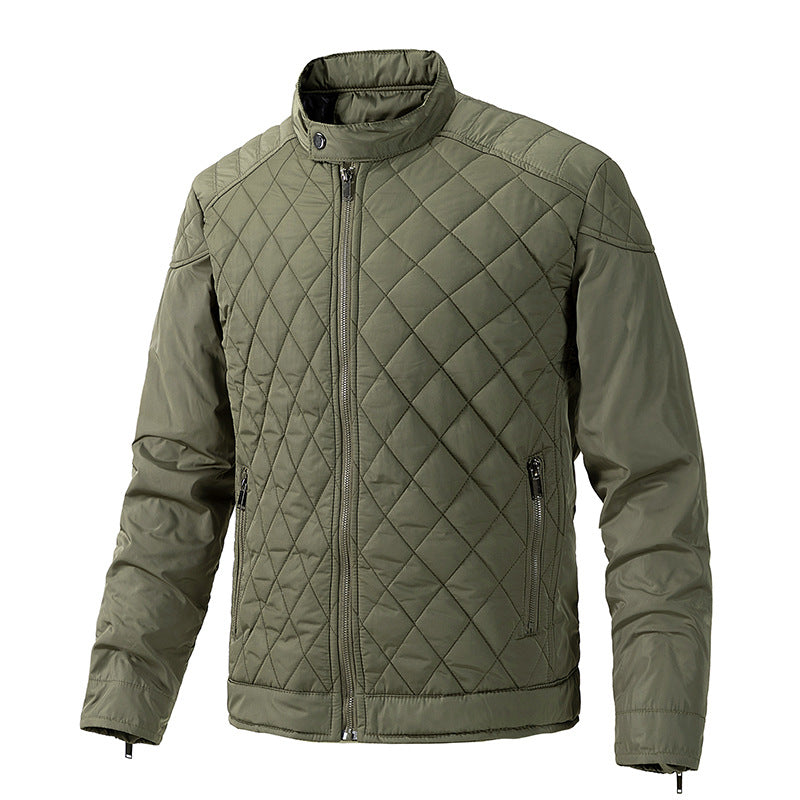 Herren gesteppte leichte Thermojacke mit Stehkragen und Reißverschluss Shop Nory