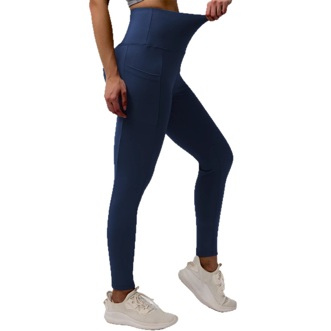 Damen Knöchelhohe Sportleggings mit hohem Bund und seitlicher Smartphone-Tasche Shopy Nory
