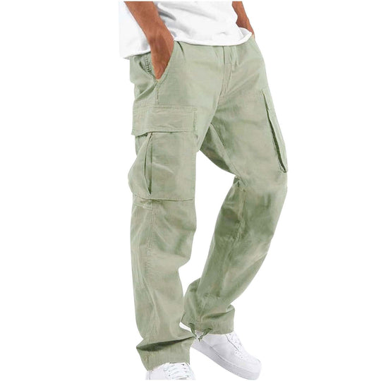 Herren nan lockere Cargo-Hose mit großzügigen Klappentaschen, elastischem Bund und Kordelzug Shop Nory
