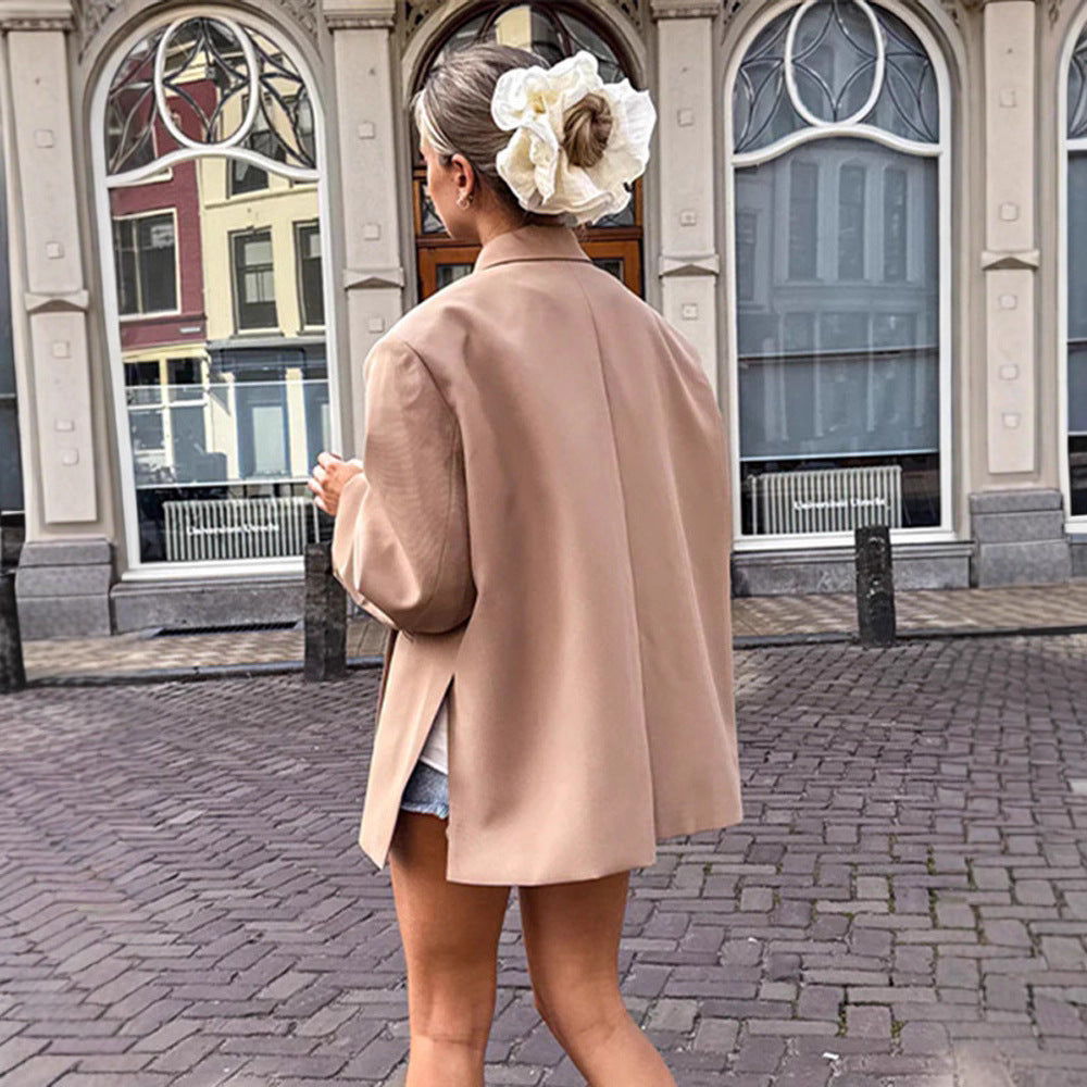 Damen Oversize-Blazer mit kastiger Silhouette, verdeckter Verschluss und Pattentaschen Shop Nory