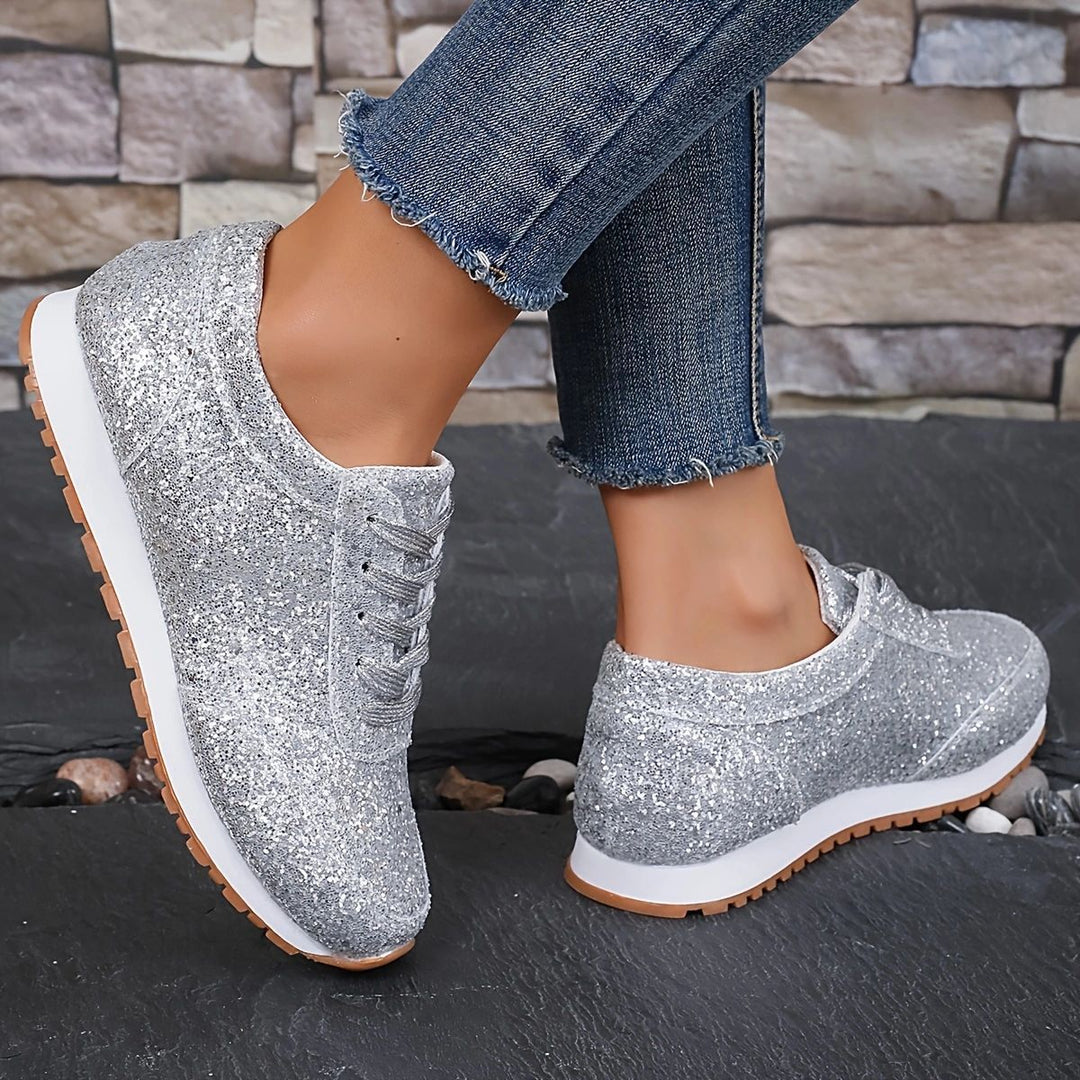Damen Glitzernde Freizeitschuhe mit rutschfester Sohle und gepolstertem Fußbett