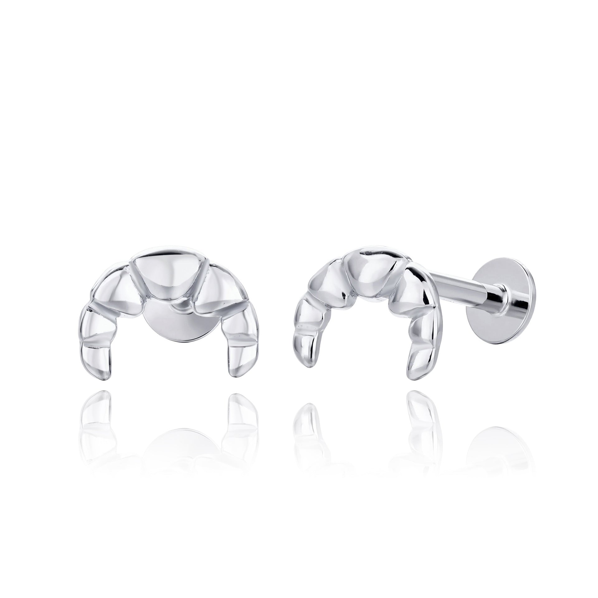 Damen Ohrstecker mit kreativem Krabben-Design aus 925 Sterling Silber Shop Nory
