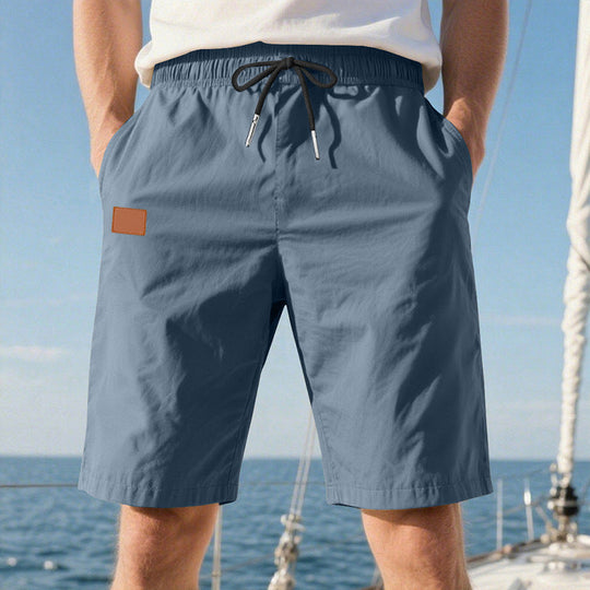 Herren nan schnelltrocknende Badeshorts im Bermuda-Schnitt mit elastischem Bund und Kordelzug