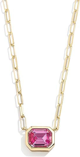 Damen Halskette mit facettiertem Rubinanhänger und eleganter Gliederkette Shop Nory
