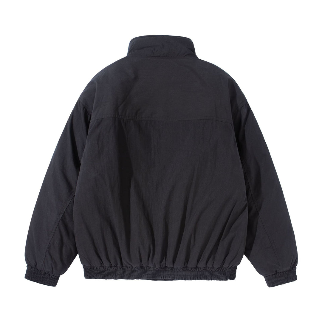 Unisex Kurz geschnittene gesteppte Boxy‑Blousonjacke mit hohem Stehkragen und Utility‑Flaptaschen Shop Nory