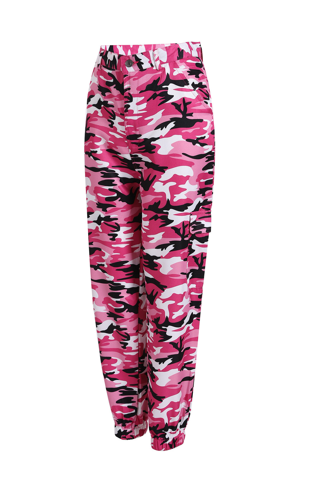 Damen Cargo-Jogginghose mit Camouflage-Muster und elastischen Bündchen Shop Nory