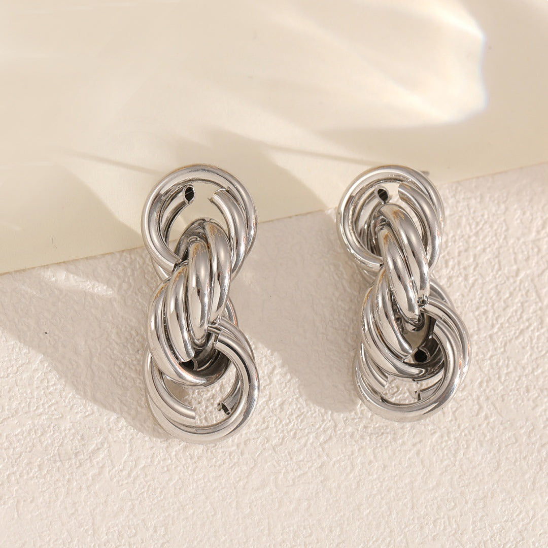 Damen Ohrstecker mit zeitgemäßem Knoten-Design Shop Nory