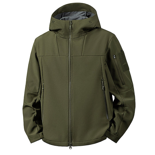 Herren wind- und wasserabweisende Softshelljacke mit Kapuze und taktischen Taschen Shop Nory