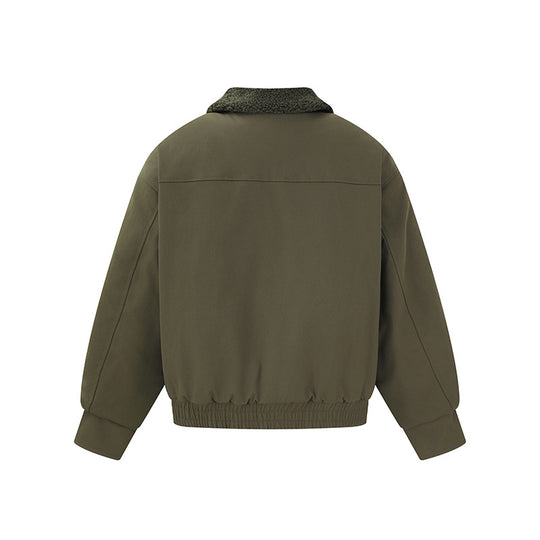 Damen Kurz geschnittener Boxy‑Blouson mit Teddykragen und Schulterlaschen Shop Nory